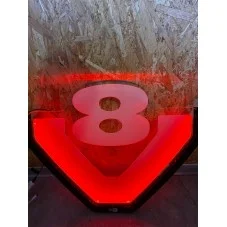 PLAQUE LED V8 RGB POUR CAMION ROUGE