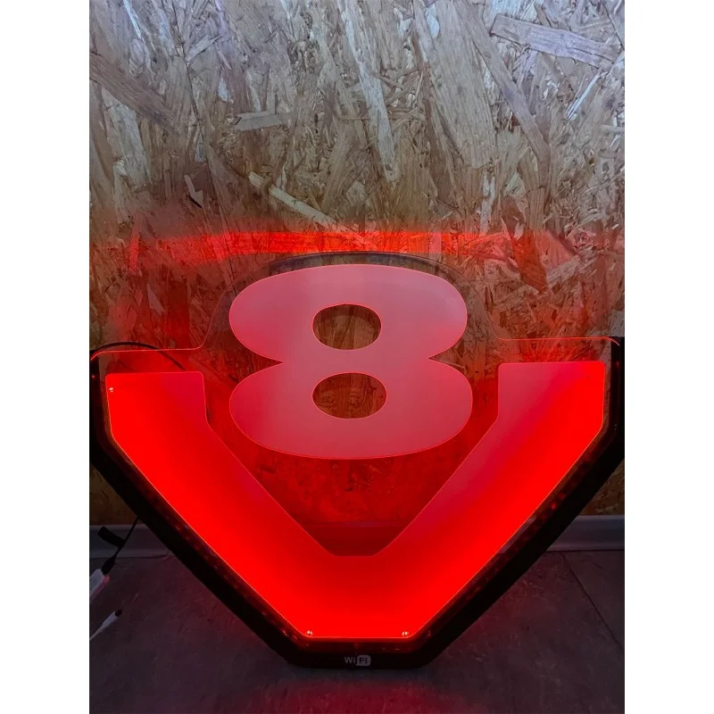 PLAQUE LED V8 RGB POUR CAMION ROUGE