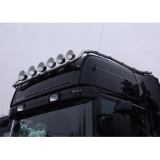 Rampe de toit inox Scania 4 & Scania R1 & R2 Top Line modèle Nordique précablée 6 sorties + 15 Leds.