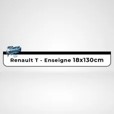 Enseigne lumineuse Renault T LED Poids Lourd 18 x 130 cm