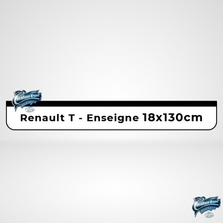 Enseigne lumineuse Renault T LED Poids Lourd 18 x 130 cm