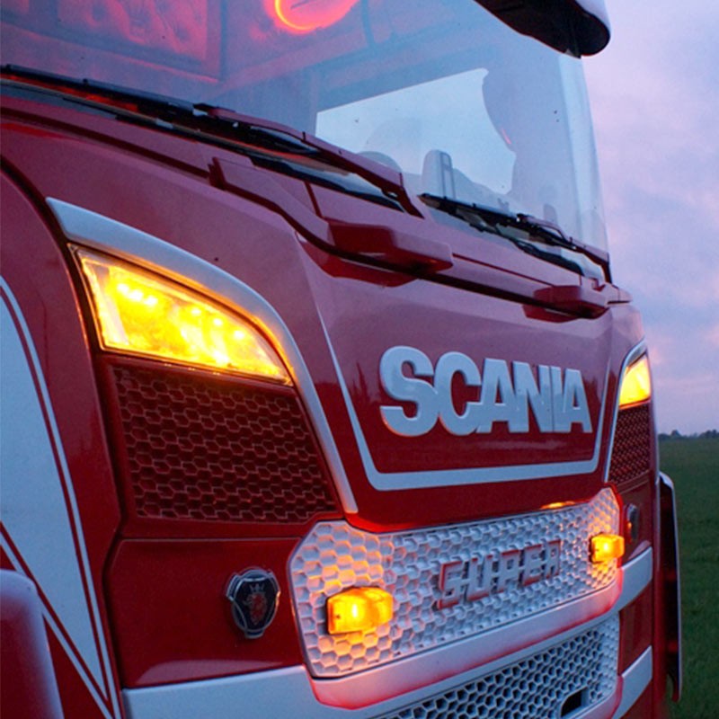 Feu de position Scania pour pare-soleil à LED P G R T