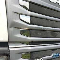 Bords grille calandre en inox chromé sur Scania G420 2010-2014 12 Pièces