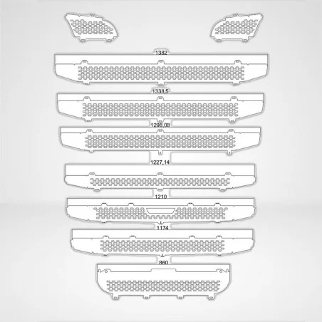 Grille calandre inox chromée Scania 2010-2013 cabine large sans capteur