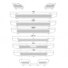 Grille calandre inox chromée Scania 2010-2013 cabine large pour capteur