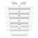 Grille calandre inox chromée Scania Streamline cabine étroite pour capteur