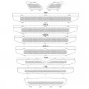 Grille de calandre inox chromée Scania Streamline cabine large sans capteur