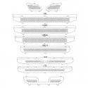 Grille de calandre inox Scania R500 chromée pour capteur