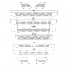 Grille de calandre inox Scania R500 chromée pour capteur