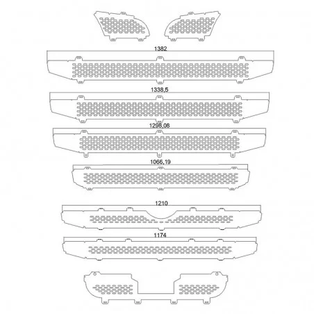 Grille de calandre inox Scania R500 chromée pour capteur