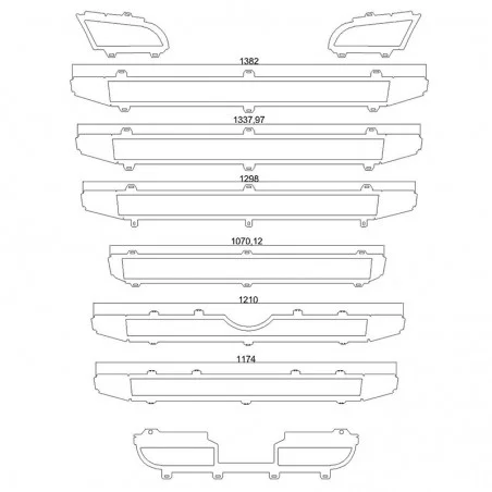 Entourage Grille calandre inox pour Scania R500 cabine large avec capteur