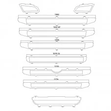 Entourage Grille calandre inox pour Scania R500 cabine large sans capteur