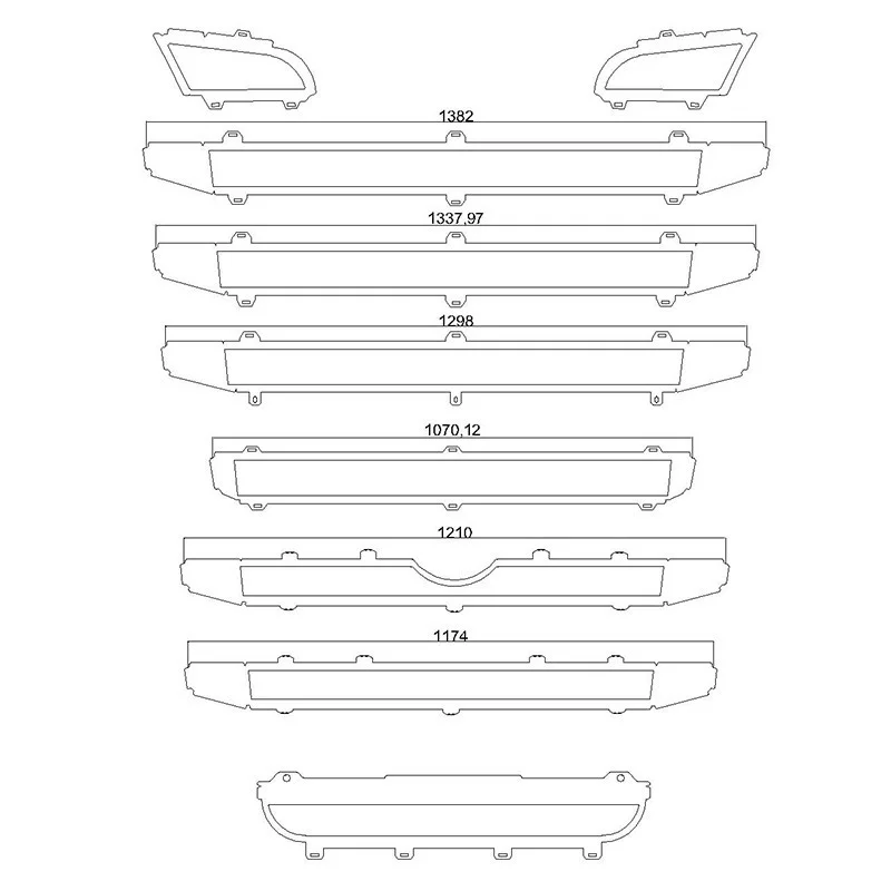 Entourage Grille calandre inox pour Scania R500 cabine large sans capteur