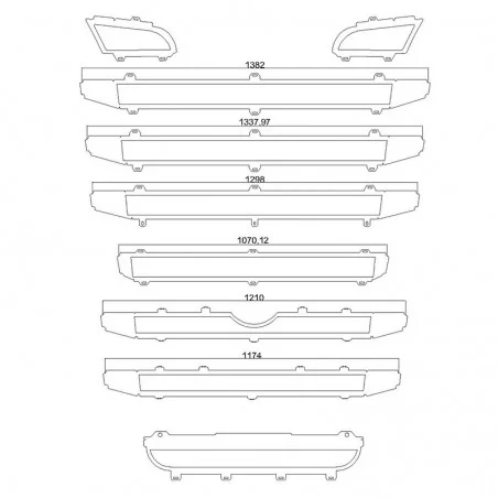 Entourage Grille calandre inox pour Scania R500 cabine large sans capteur