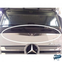 Entourages inox logo Mercedes Actros MP4 en 3 pièces