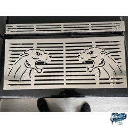 Grille de calandre inox Ford Cargo avec logos lions
