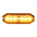 Feu Flash 12 LEDs à éclats extra plat blanc-orange - lumière ambre