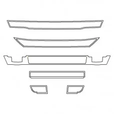 Intérieurs inox grille de calandre Iveco Hi-Way sans capteur