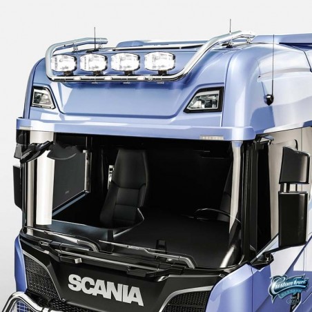 Rampe de toit inox Scania Next Generation Highline modèle Max haut pré-câblée 4 sorties option LEDS