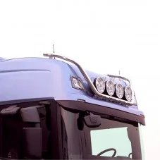 Rampe de toit inox Scania Next Generation Highline modèle Max bas pré-câblée 4 sorties option LEDS