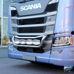 Rampe de calandre inox Scania NTG pré-câblée option LEDS modèle Tailor