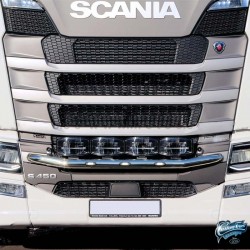 Rampe de calandre City inox Scania Next Generation R pré-câblée avec LEDS