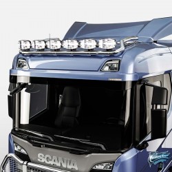 Rampe de toit inox Scania Next Generation pré-câblée 6 sorties sans LEDS modèle Top