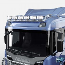 Rampe de toit inox Scania Next Generation pré-câblée 6 sorties avec LEDS modèle Top