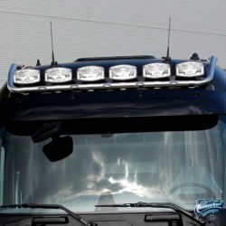 Rampe de toit inox Renault T High Cab pré-câblée 6 sorties option LEDS