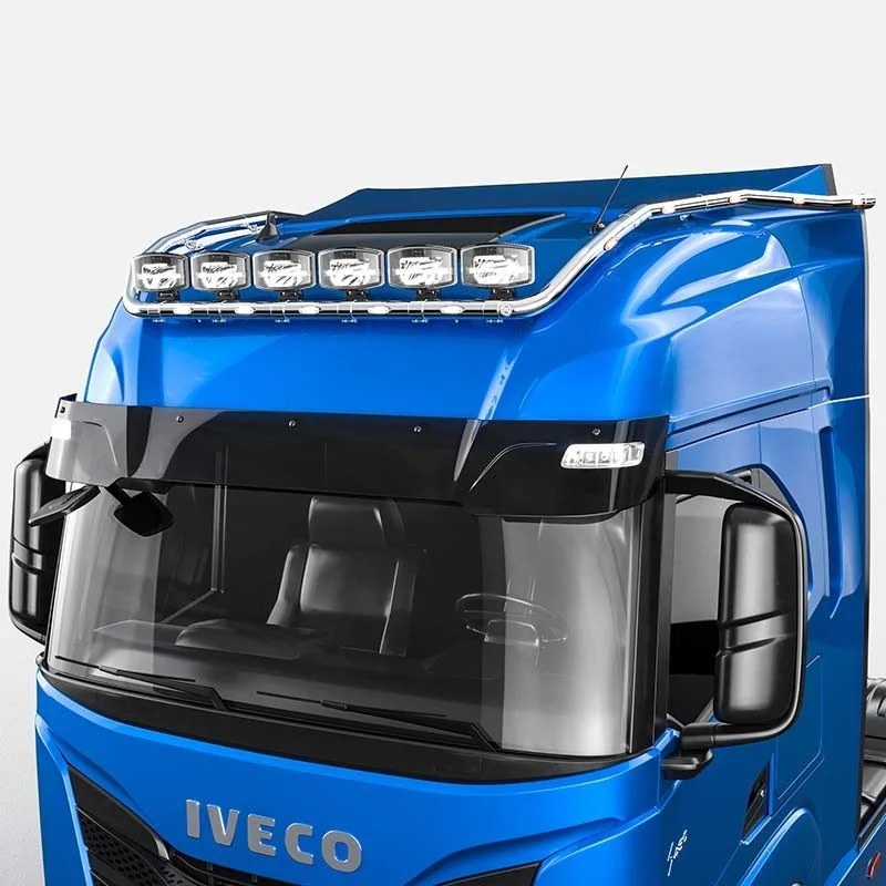 Rampe de toit inox Iveco S-Way avec LEDS pré-câblée 6 sorties modèle Hydra