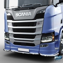 Rampe inox sous pare-choc Scania Next Generation avec Leds K-liner