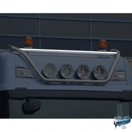Rampe inox transversale Scania Next Generation pour fixation Gyrophare
