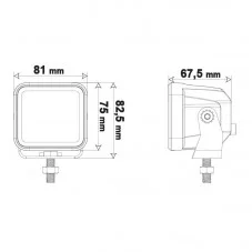 Phare de Travail et de recul LEDSON Vega F 10-30 volts