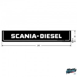 Bavette Scania Diesel 2400 x 380 cm noire et marquage blanc