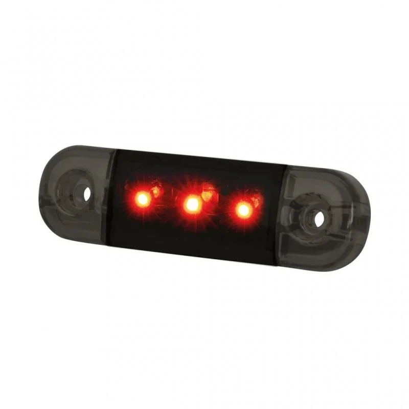 Feu de gabarit plat 3 LED Dark Knight Slim rouge