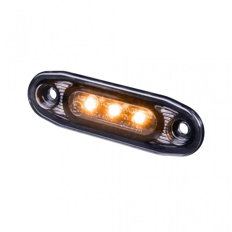 Feu de gabarit latéral LED plat Dark Knight Ultra Slim orange