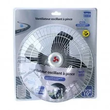 Ventilateur oscillant à pince 2 vitesses 25cm 10 pouces 24 volts