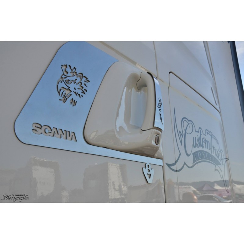 Griffin Porte Poignée Chrome Bordure pour Scania 4 P G R 6 Série Griffin Logo Inox Coqué 