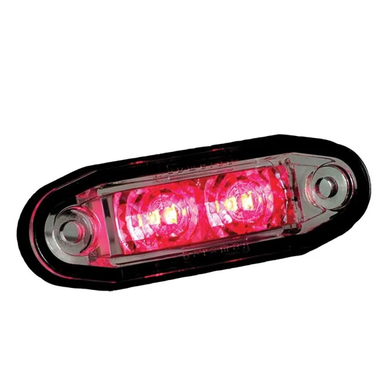 FEU 2 LEDS BOREMAN ROUGE MODELE BAR A ENCASTRER