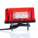 Feu LED cabochon rouge 12-24v position arrière et plaque d'immatriculation