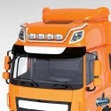 Rampe de toit inox Daf CF Space Cab pré-câblée 4 sorties de phares