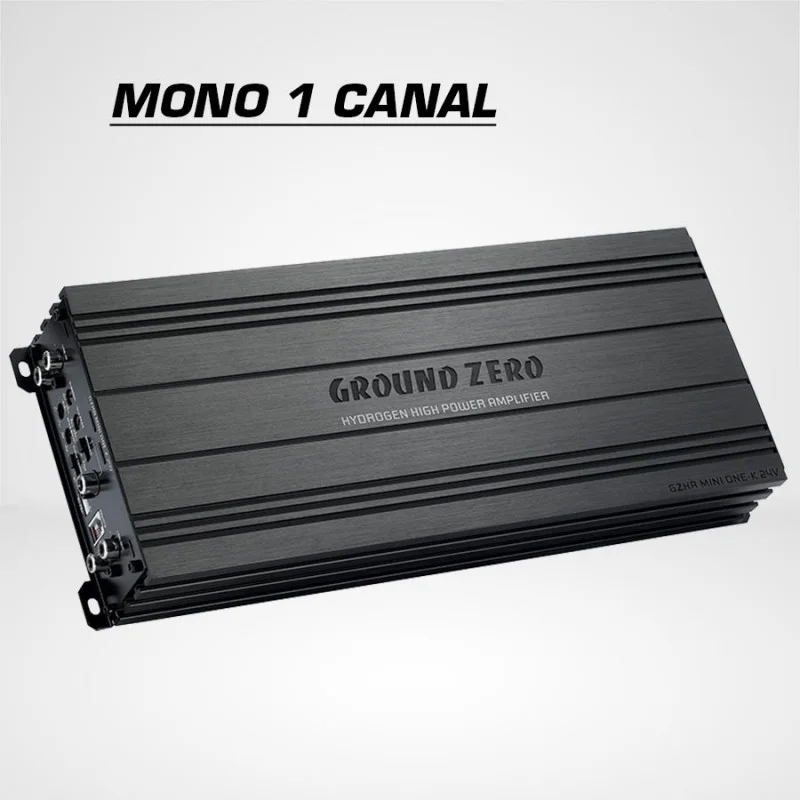 Amplificateur Mono classe D en 12V ou 24V à 1 canal Ground Zero 1200 Watts