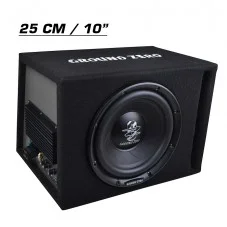 Caisson de Basse actif 12 volts 25 cm 10 pouces avec Subwoofer Iridium 250 Watts