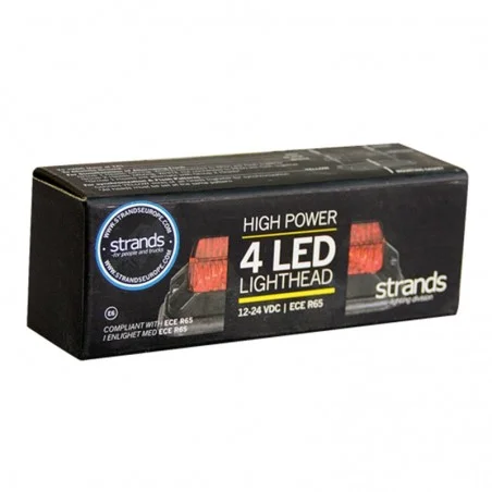 Feu Flash à éclats rouge 12-24V 4 Leds classe IP65