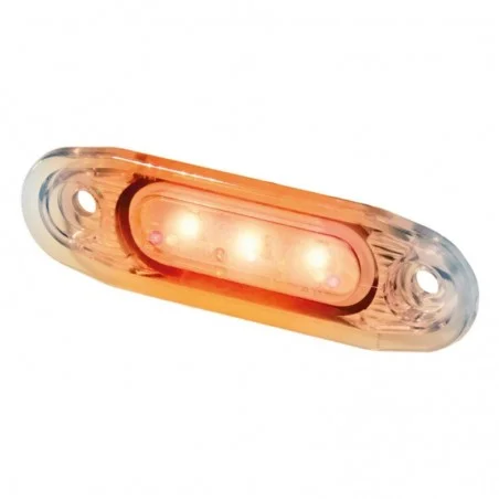 Feu à encastrer Strands cabochon blanc éclairage orange LED 79x26mm 5m