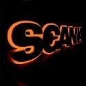 Logo lettrage Scania lumineux de Calandre orange