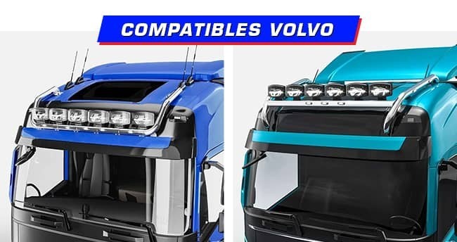 Rampes de toit Leds Volvo FH5, FH4, FH3, FM, accessoires compatibles