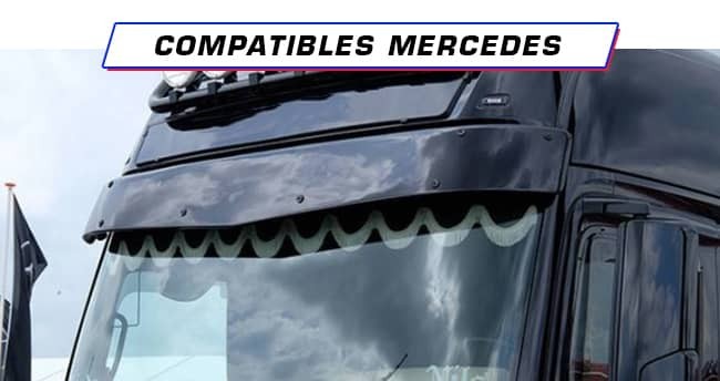Visières et Casquettes pour Camion Mercedes, accessoires compatibles