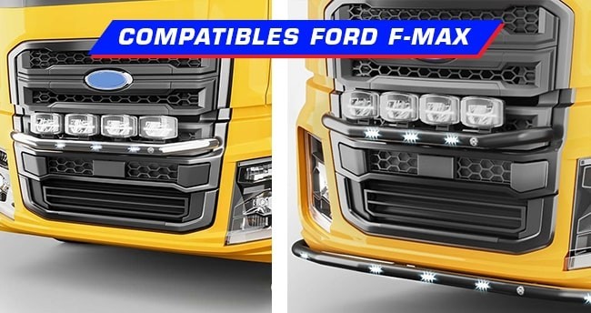 Rampes de phares de calandre pour camion Ford F-Max 2020