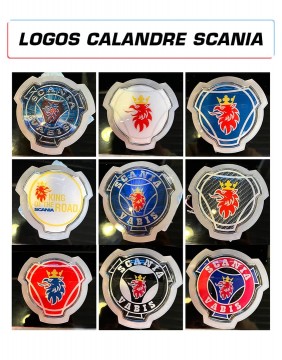 Logos Scania lumineux de calandre V8, Vabis, SUPER et King of the Road